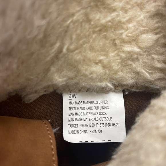 Universal Thread Platform Boots Women’s 9W Cognac Brown Cute Cozy Lace Up - Picture 7 of 11